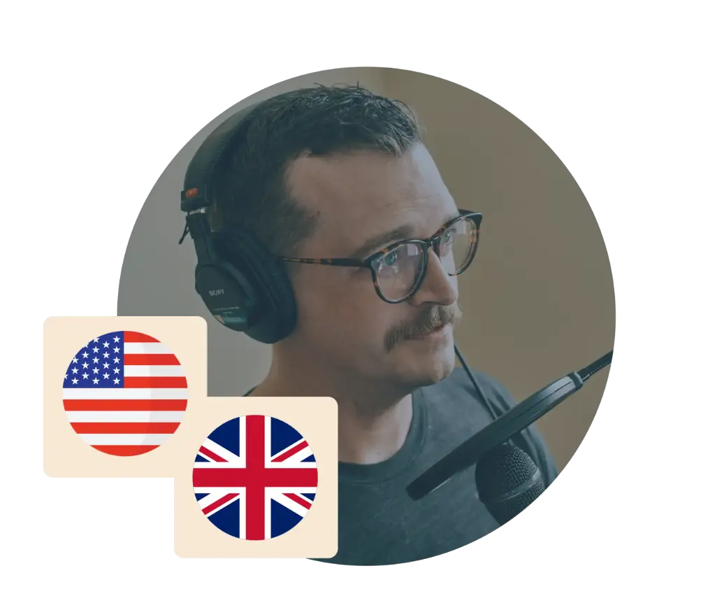 Voice-over (Human, English) per minute (Regular (1 week))
